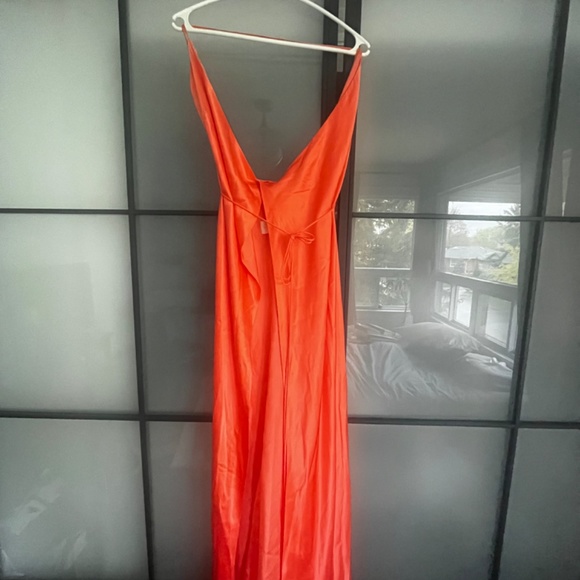 Michelle Mason Cross Strap Silk Wrap Gown (100% Silk) - Picture 2 of 6